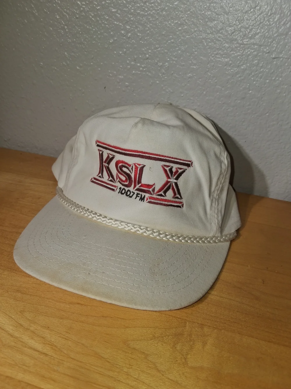 100.7 FM White Logo Cap